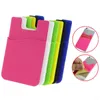 Party Favor Phone Card Holder Silicone Wallet Case Credit ID Cards Holders Pocket Stick Adhesive