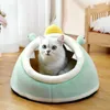 Lits de chats meubles de lit sucré canapé canapé d'hiver panier de maison chaude détachable coussin lavable doux petit confort