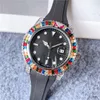 Designer Men Watches Silver Diamond Lady Watch Quartz Casual Clock Multiple Styles Rubber Strap 41mm