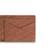 2023 Wallet Mens Wallets Women Handbag Laptop Card Card Pres Coin Pouch Bagouch Womens Clutch Brown Flower Leather 60895 61895 Dust Bag و Box 12/10/2cm #A01