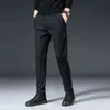 Mingyu 브랜드 가을 남성 캐주얼 바지 남자 바지 슬림 적합성 작업 탄성 허리 검은 녹색 회색 빛 조깅 바지 남성 28-38 211123