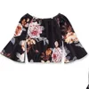 Kleidungsstücke Mode neue Sommermädchen -Outfits Baby -Mädchenanzug Blütenobert Spitzen und Streifen ausgestattete Hose Kinder Set Kid Designer Kleidung 306 K2