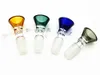 QBsomk Colorful 14 mm and 18 mm joint glass bowl nail for dry herb glass Accessories for glass bongs water pipes Random