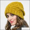 Beanie / SKL Caps hattar hattar, halsdukar handskar mode aessories vinter kvinnor hatt höst handgjord kvinnlig varm keps knitted beanie kvinna bonnet f