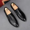 Luxury Style Handmade Dress Shoes Man Summer Fashion Leather Square Head Slip On Wedding Oxford Party Loafers Black Formal Flats H17