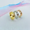 Nuovi gioielli in acciaio inossidabile di moda 6MM e 4MM Anelli d'amore per donna uomo amante anelli regalo oro 18 carati color oro rosa placcato con scatola