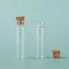 Partihandel mini trä korkglas drivande flaskor 2ml 3ml 5ml 6ml 7 ml 10 ml 15 ml 20 ml