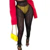 2022 여성 디자이너 의류 메쉬 요가 바지 원근법 엉덩이 리프팅 섹시한 레깅스 캐주얼 여러 가지 빛깔의 바지