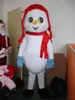 Wydajność Czerwone Kapelusze Snowman Maskotki Kostiumy Halloween Fantazyjne Party Dress Character Carnival Xmas Easter Reklama Birthday Party Costume Strój