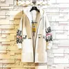 British Windbreaker Mäns Mid-Length Trendy Coat Koreanska Mäns Tjocka Casual Loose Handsome Coat Windbreaker Män 211011