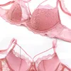 High-end Sexy Lace Push Up Bra Set Women Ultra-thin Cup Bralette Breathable Plus Size Underwear Classic Hollow Bras and Panties Q01939