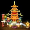 2020 Nouveau DIY Architecture chinoise Blocs de construction Briques Mythique Palais City Street View Jouets pour enfants Cadeaux de Noël X0902