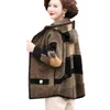 Nieuwe 2021 imiteren Mink Fleece Damesjas Middelbare leeftijd Moeder Korte Winter Kleding Dikke Hooded Losse Plus Size Dames Jas Top Y0829