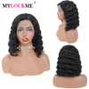 14 -Zoll -Perücke Bob 13x4 Frontal 100% vorgezogen kurz, tiefe lockige Spitzenfront menschliches Haar Perücken für schwarze Frauen 43 Perücken s s