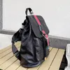 Matériel de galvanoplastie haute densité sac à dos de mode sac en cuir noir souple design de luxe cordon de serrage style classique sacs à dos