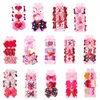 Hair Accessories Baby Girls Sequin Bow Love heart Hairpin Valentine's Day Headwear fashion Kids hairbow Boutique children Barrettes