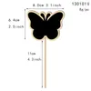 new Plant Tags Marker Cute Shape Card Insertion Mini Blackboard Woodiness Arts And Crafts Originality Home Furnishing Butterfly Flower EWB75