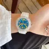 Brand Watches Women Girl Beautiful Transparent Case Style Rubber Strap Quartz Wrist Watch X2099369076