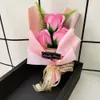 Simulation Soap Bouquet Box Rose Flower with LED Light Wedding Decoration Souvenir Valentine's Day Gift for Girlfriend RRD12246