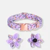 Pet Collars Removable Flower Dog Collar Lettering Dogs Pets Products 10 colors