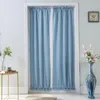Curtain & Drapes 2pcs/Set Solid Color Curtains For Living Room Rod Style Bedroom Blackout Blinds Home Decorations Salon