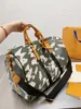 Borsa da viaggio Big Boston Flower Camouflage Borsa di lusso Duffel Borse moda Donna Uomo Tote Ragazzi Borse unisex Borse2642