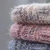 Jesień i zima krótki sweter z dzianiny sweter puff z długim rękawem Jumper kobiet koreański luźny sweter kobiety S 11958 210512
