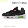 Top Quality 95 Running Shoes Yin Yang OG s Black White Worldwide Seahawks Particle Grey Neon 95s Laser Fuchsia Red Men Women Sports