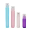 3 5 810ml Mini Gram Storlek Refillerbar Roll-On Tom Flaska Frostat Plastbehållare Glas Roller Ball Clear Screw Cap Essential Olje Lip Gloss