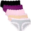 Femmes sous-vêtements culottes ensemble 5 pcs/lot coton femmes slips doux confortable sexy slip couleur unie femme lingerie slips 210720