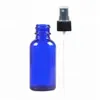 2021 Thick 50ml Cobalt Blue Amber Glass Spray Bottles for Essential Oils - with Black Fine Mist Sprayers