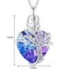 Hänge halsband Tree of Life Cremation Urn Necklace for Ashes Memorial Jewelry Pet Human256g