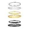 Link cadeia de pulseiras de cores douradas para casais homens mulheres ele suas jóias de aço inoxidável acessórios de moda de moda de Natal presentes