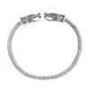 Vintage Silber Farbe Teen Wolf Armreifen Indischer Schmuck Wikinger Armband Männer Armband Manschette Armbänder für Frauen Mode-Accessoires Q0722