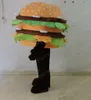 Halween Hamburger Mascotte Costume di alta qualità personalizza il cartone animato Peluga del tema anime Carattere di dimensioni per adulti CARNival Fancy Abito