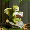 Collection de tous les jours Miniature Fairy Garden et Terrarium Mini Dragon Rex The Green Dragon Collectible Fantasy Figurine 210811