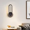 Настенный светильник Rotatuble Creative спальня прикроватательный телевизор фон крытый коридор брасы черный белый золотой нордический простой светодиодный свет
