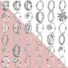 2021 Trendy Ring 925 Silber Stapelbare Ringe Unendliche Blume Prinzessin Wishbone Herz Frauen Finger Ringe