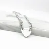 Lyxdesigner 19 mm hjärta halsband kvinnor rostfritt stål mode par runda smycken present till flickvän jul grossist