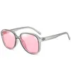 Sunglasses Night Vision Luminous Rectangular 90s Aesthetic Pink Red Vintage Retro Fashion Men's 2021 Women's Glasses