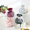 Drawstring Velvet Gift Wrap Bags With Gauze Jewelry Velvet Pouches Christmas Decor Wedding Favor