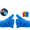 mitts Silicone gloves microwave oven baking waterproof non-slip five-finger heart shape heat insulation kitchen BBQ grill RRD8250