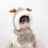 Cappelli per bambini Cappellini per le orecchie da bambina Cappello da bambina Autunno Inverno Ragazzo Sciarpa Un cappello di Natale invernale super carino 3 colori 2021 Accessori