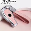 Diamond Zinc Alloy Leather Car Key Bag Case Cover Key Holder For Mercedes Benz W203 W210 W211 W124 W202 W204 AMG Accessories7924805