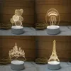 Cadeau de Saint Valentin pour petite amie 3D Night Light Love Heart Lampe USB Acrylique Lumières Anniversaire Femme Présent W-00591 91 J2