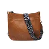 Leopard Straps Square Luxury Pu Sling Bags Purse Msenger Crossbody Bags Leather with Cheetah Guitar Strap