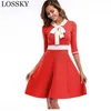 Knitted Elegant Autumn Party Sexy Dress Casual Bow Collar Half Sleeve Tunic Women Fall Slim Vintage Mini es Vestidos 210507