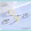 Hoop JewelryHoop Hie 100% 925 Sterling Sier Hollow Heart Ear Cuff Clip op oorbellen voor vrouwen meisje zonder piercing oordingen sieraden ds7611