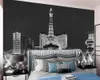 3D Paisagem Papel de Parede Beautiful Tower Night View Mural Wallpapers Sala de estar Quarto Cozinha Home Melhoramento Pintura Papel de parede