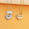 Colares pendentes polidos e personalizam pó pó coração forma de charme de gabinete de moda Chain Clavicle Chain para amantes jóias femininas